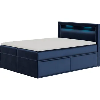 Postel Čalouněná postel PRADA rozměr 140x200 cm Tmavě modrá