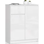 Komoda K80 2D1SZ bílá lesk