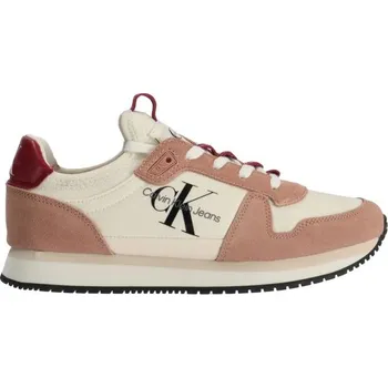 Dámské tenisky Dámská volnočasová obuv Calvin Klein RUNNER SOCK LACEUP NY-LTH WN 36 Béžová, Vínová