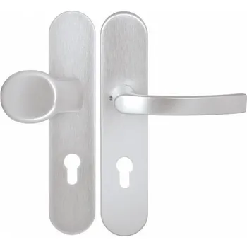 Dveřní kování Kování bezpečnostní HARMONIA rozteč 72 na vložku - F1 - stříbrný