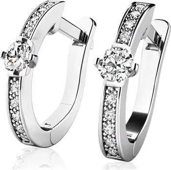 Náušnice Dámské náušnice bílé zlato 585/1000 přírodní diamant 0.300 ct G/SI 10967-B-DIA