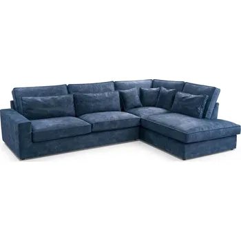 Sedací souprava Rohová sedací souprava LINCOLN, pravá, modrá (Palladium 13)