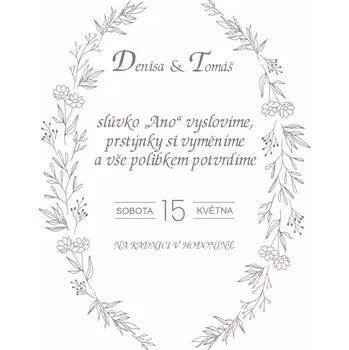 Svatební dekorace Svatební oznámení - A6 - S007