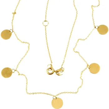 Náhrdelník ŠPERKY-NM, Zlatý náhrdelník s kulatou ozdobou 853 Délka náhrdelníku: 42 cm