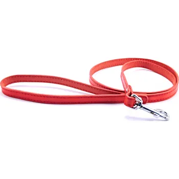 Vodítko pro psa Tamer Kožené vodítko STUBBY | Klasické | červené Šířka: 14 mm, Délka: 115 cm