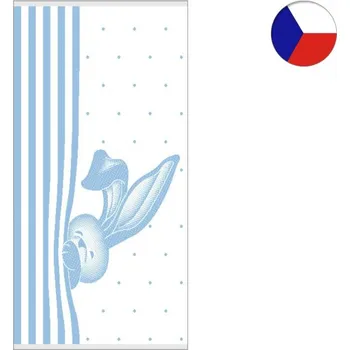 Dětský ručník NORA 50x100 Zvědavý zajíček modrý 450g