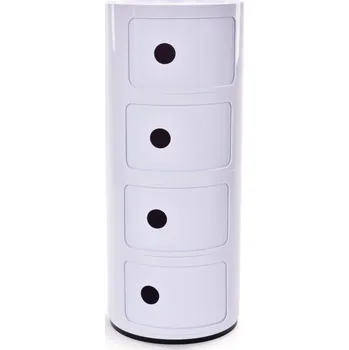 Koupelnový nábytek Dedra RONDO kulatá skříňka se 4 policemi výška 76 cm