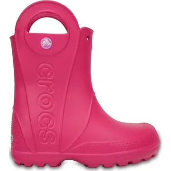 Chlapecké holínky Dětské holínky Crocs HANDLE IT RAIN BOOT KIDS C13 Růžová