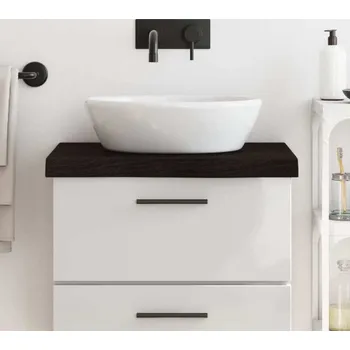 vidaXL Koupelnová deska 60x50x(2-6) cm ošetřený masiv [3156205] Barva: tmavě hnědá