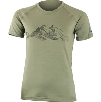 Dámské termoprádlo HILA dámské merino triko s tiskem 16 mikronů - Zelená 6666 / S / Zelená