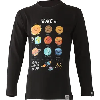 Dětské termoprádlo AVE dětské merino triko - Černá 9090 / 150 / Černá