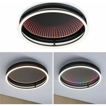 PAULMANN LED nástěnné/stropní svítidlo Spaceglow One RGB+ 230V 34,5W stmívatelné černá mat