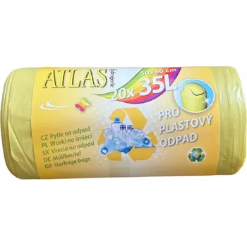 Pytle na odpadky Pytle na odpad plast 2889 35 l žluté, 50 x 60 cm