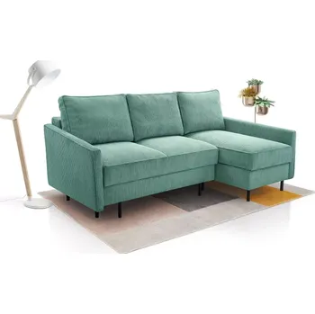 Sedací souprava Rohová sedací souprava Robin, pravá, tyrkysová (Poso 26)