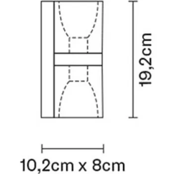 Lampička Fabbian Cubetto nástěnné světlo Up/Down GU10 černá černá, chrom lesklý 2 x 7 W LED - Doprava zdarma