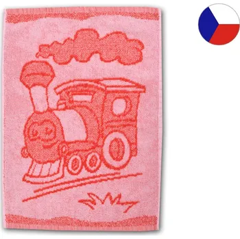 Dětský ručník 30x50 Vláček červený