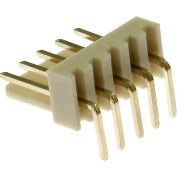 Xinya Konektor se zámkem, 5 pinů (1x5), do DPS, RM2.54mm, úhlový 90°, pozlacený