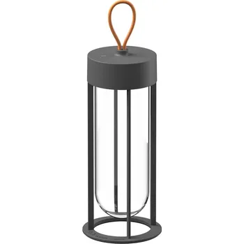 Venkovní osvětlení Flos Architectural FLOS In Vitro Unplugged LED světlo, šedá, 2700K - výška nosného popruhu 9,1 cm; výška svítidla 30,2 cm; Ø osvětlovací hlava 11,3 cm antracit 1 x 2,5 W LED - Doprava zdarma