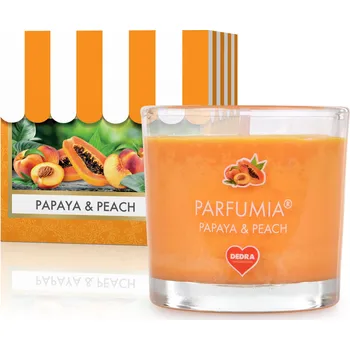 Svíčka PAPAYA & PEACH | votivní sójová svíčka | PARFUMIA® | 55 ml Dedra