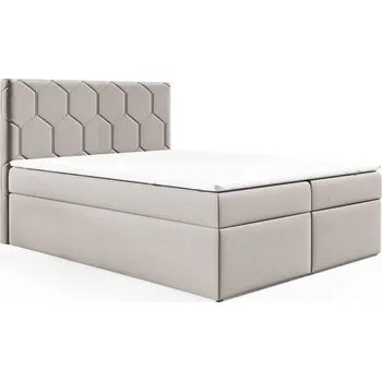 Postel Postel 76 120x200 cm s úložným prostorem Krémová