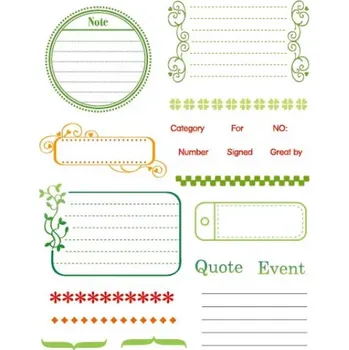 kreativní sada Gelová razítka - popisky Scrapbooking 14x18cm