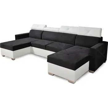 Sedací souprava Sedací souprava Live U, černo-bílá (MIL 20635/20610)