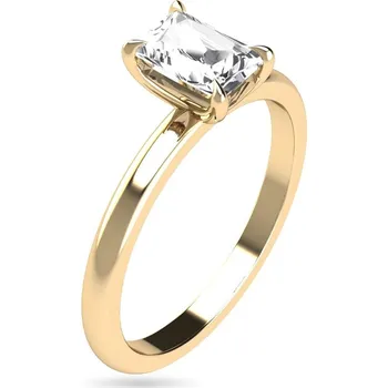 Prsten Obruč ze žlutého zlata solitaire pro 0,7ct diamant Bella, 14K CSTM5-070 + dárkové balení LUXUS zdarma