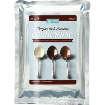Jedlá dekorace na dort SQUIRES KITCHEN Tmavá čokoláda - Belgická poleva 300g -Squires Kitchen