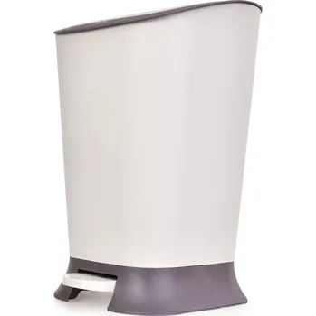Odpadkový koš PRAKTIK | 11 L | nášlapný odpadkový koš s víkem šedý Dedra