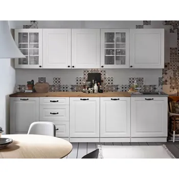 Kuchyňská linka Kuchyňská linka Lady - bílá s prac. deskou 2M, bílá/dub lancelot