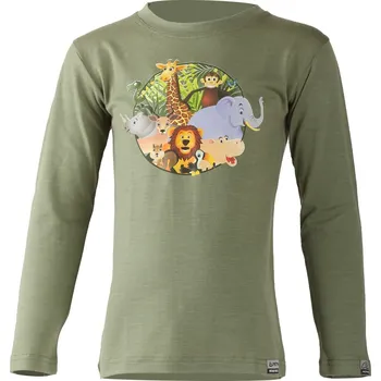 Sportovní oblečení ALI 100% MERINO dětské triko - Zelená 6666 / 150 / Zelená