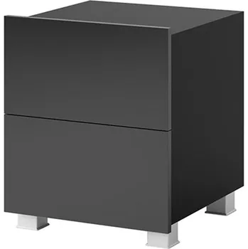 Noční stolek CALABRINI c | noční stolek | 40 cm | černá lesk