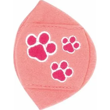 Brýlová obroučka Dětský látkový okluzor TLAPKY RŮŽOVÉ