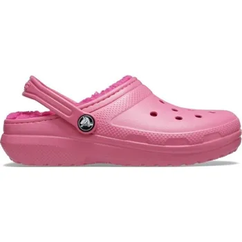 Dívčí pantofle Dívčí nazouváky Crocs CLASSIC LINED CLOG K J2 Růžová