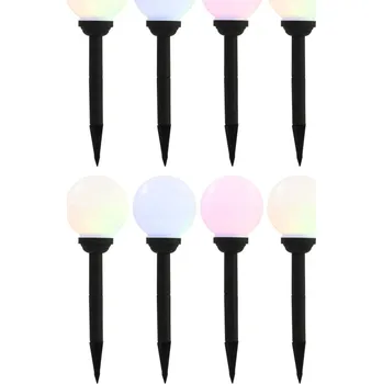 Venkovní osvětlení Zahradní solární lampy 8 ks LED kulovité 15 cm RGB IM_277125