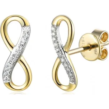 Náušnice Gems Diamantové náušnice nekonečno