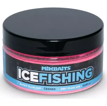 Návnadové aroma MIKBAITS ICE FISHING pstruh řada - Sypký fluo dip Česnek 100ml