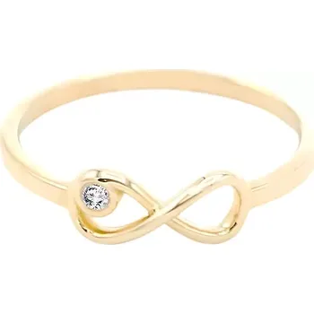 Prsten Zlatý prsten nekonečno se zirkonem 1,25g