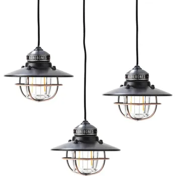 kempingová lampa 3 Závěsná svítidla EDISON BAREBONES | bronzová