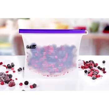 Dóza na potraviny SILISÁČEK GoEco® | 1 L | silikonový sáček na potraviny s těsnicím klipem Dedra