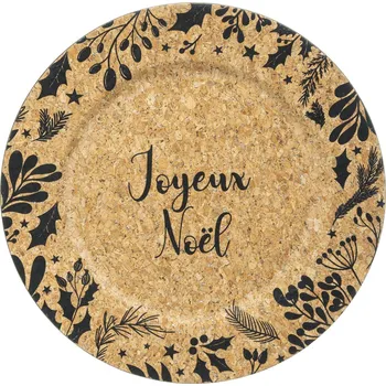 Talíř Fééric Lights and Christmas Dekorativní talíř, béžový, O 33 cm