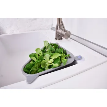 Cedník a síto ODKAPÁTOR | rohový cedník do dřezu s přísavkou Dedra