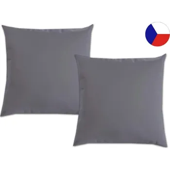 Dekorativní polštářek Jednobarevný saténový dekorační polštářek 40x40 Luxury Collection Tmavě šedý