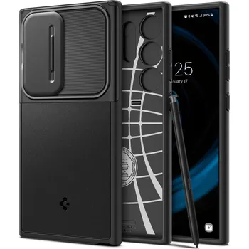 Pouzdro na mobilní telefon KRYT SPIGEN OPTIK ARMOR GALAXY S24 ULTRA BLACK