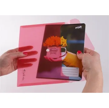 VICTORIA Spisové desky s drukem, červená, A5, PP, VICTORIA 280509