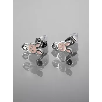 Náušnice Prosperk Náušničky pecičky králíček z chirurgické oceli růžová S4629