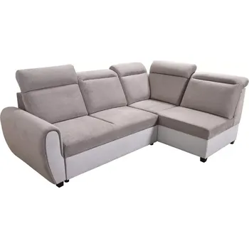 Sedací souprava Rohová sedací souprava Amber, pravá, hnědobéžová (rubi 4/1)