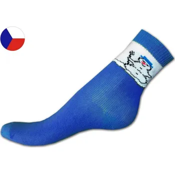 Dětské bavlněné ponožky 22/24 Sněhulák modrý
