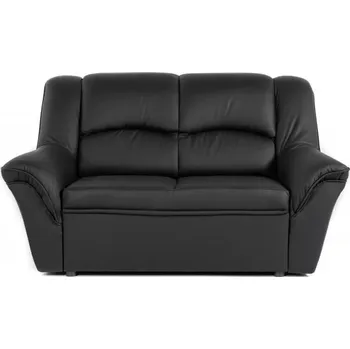 Pohovka Kožená pohovka 2 DUBAJ LUX, černá (k-70)