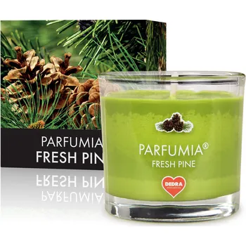 Svíčka FRESH PINE | votivní sójová svíčka | PARFUMIA® | 55 ml Dedra